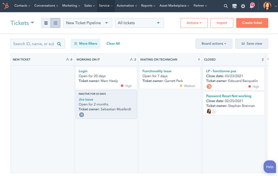Get started with HubSpot's customer service ticketing system.